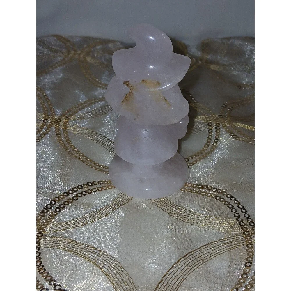 Halloween Movie Character Rose Quartz Crystal Carving